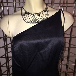 Formal One Shoulder Black Maxi dress Size 4